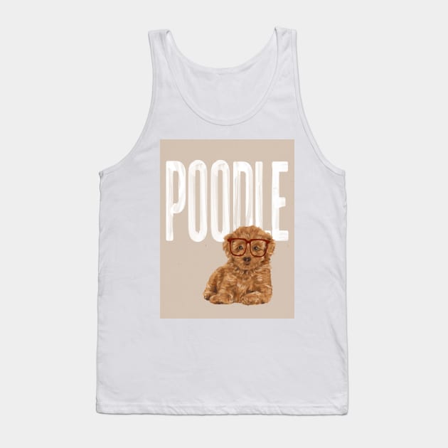 Poodle Dog Tank Top by Art Designs